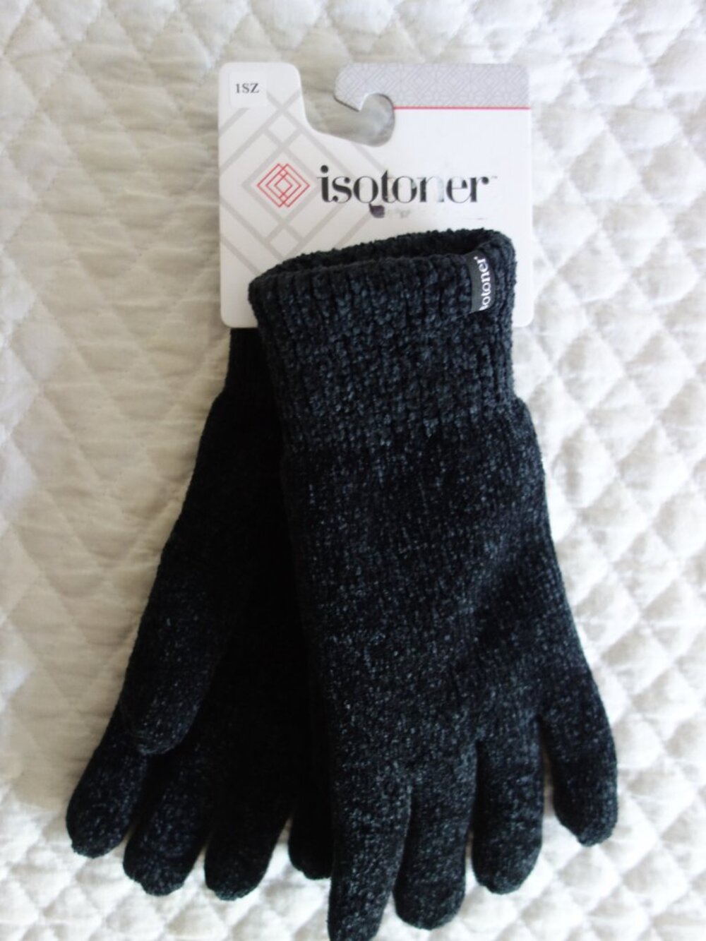NWT $50 Two Pairs of Black Isotoner Gloves – One Size - Picture 2 of 5